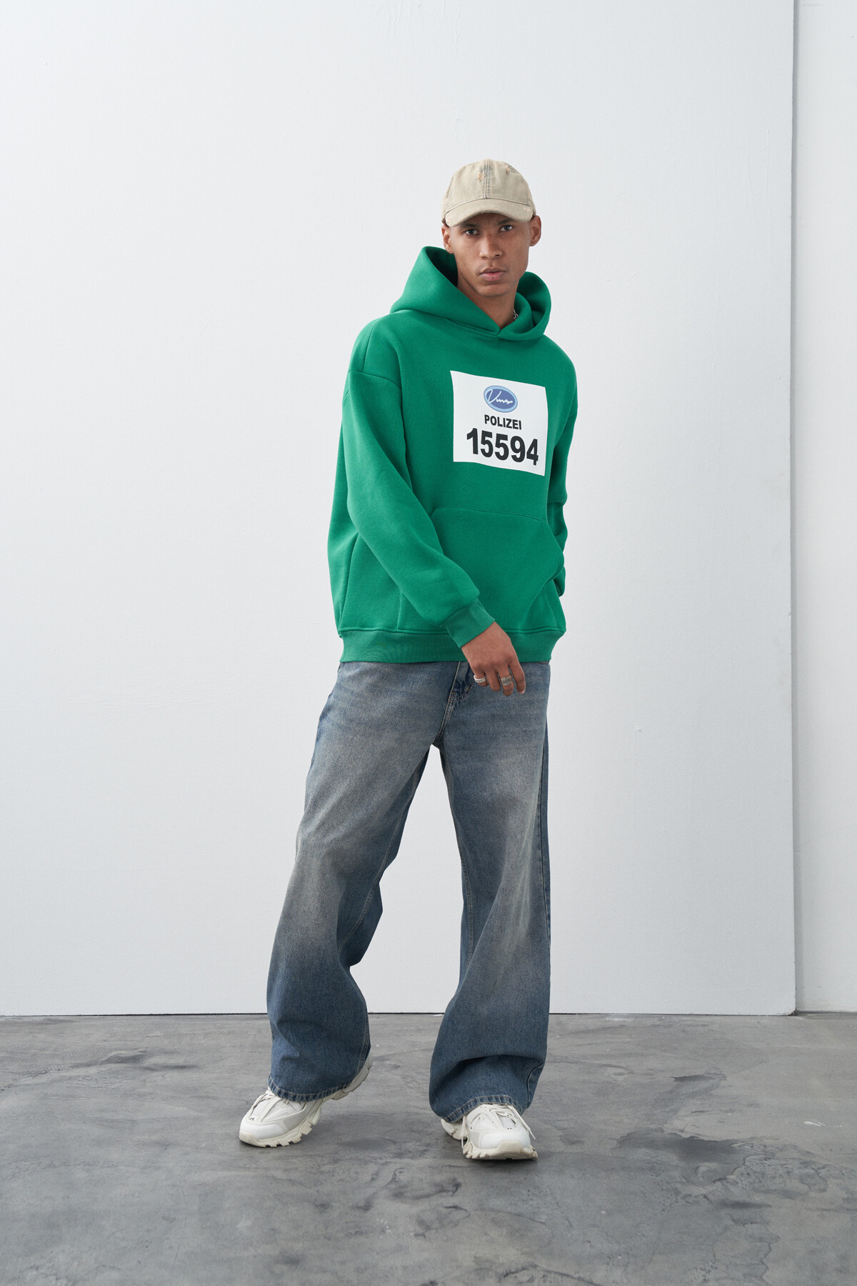 Benetton Oversize Baskılı Sweatshirt